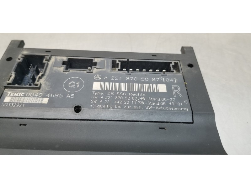 Recambio de centralita asientos para mercedes clase s (w221) berlina 420 / 450 cdi (221.028) referencia OEM IAM A2218705087  