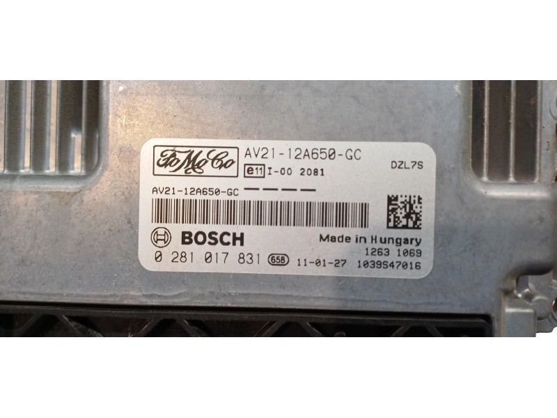 Recambio de centralita motor uce para ford fiesta (cb1) trend referencia OEM IAM AV2112A650GC 0281017831  Recambio de centralita motor uce para ford fiesta (cb1) trend referencia OEM IAM AV2112A650GC 0281017831