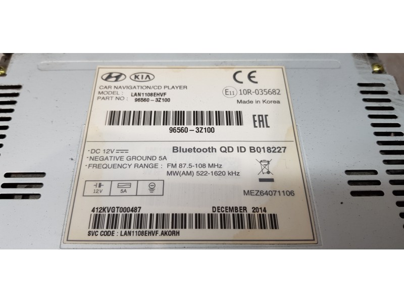 Recambio de sistema navegacion gps para hyundai i40 premium referencia OEM IAM 965603Z100  