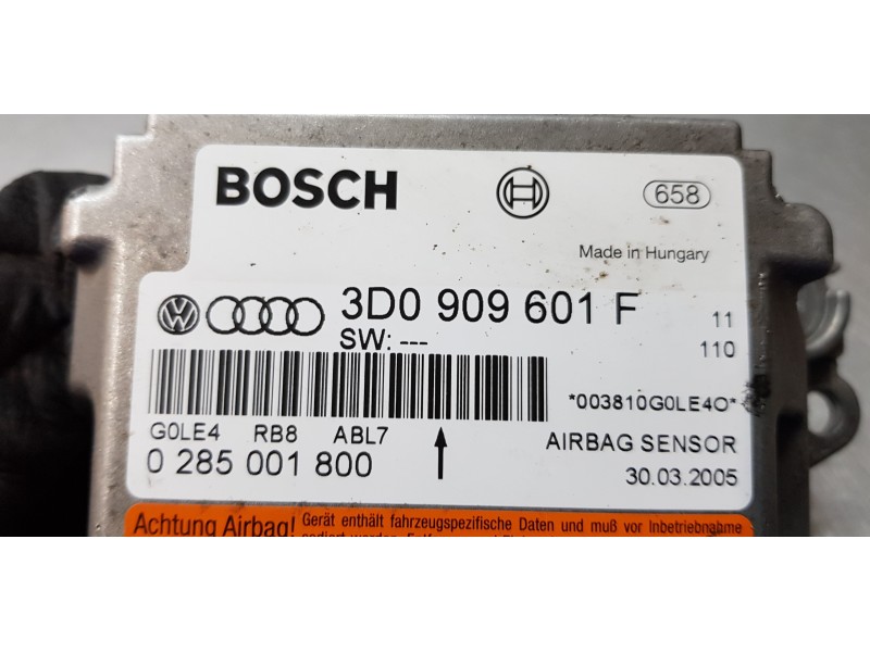 Recambio de centralita airbag para volkswagen touareg (7la) tdi r5 referencia OEM IAM 3D0909601F   Recambio de centralita airbag para volkswagen touareg (7la) tdi r5 referencia OEM IAM 3D0909601F
