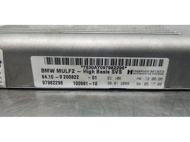 Recambio de amplificador de audio para bmw serie 1 berlina (e81/e87) 120d referencia OEM IAM 84109200822   Recambio de amplificador de audio para bmw serie 1 berlina (e81/e87) 120d referencia OEM IAM 84109200822