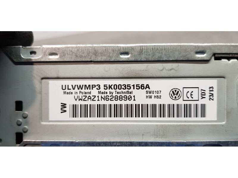Recambio de sistema audio / radio cd para volkswagen caddy ka/kb (2c) kasten bluemotion referencia OEM IAM 5K0035156A  