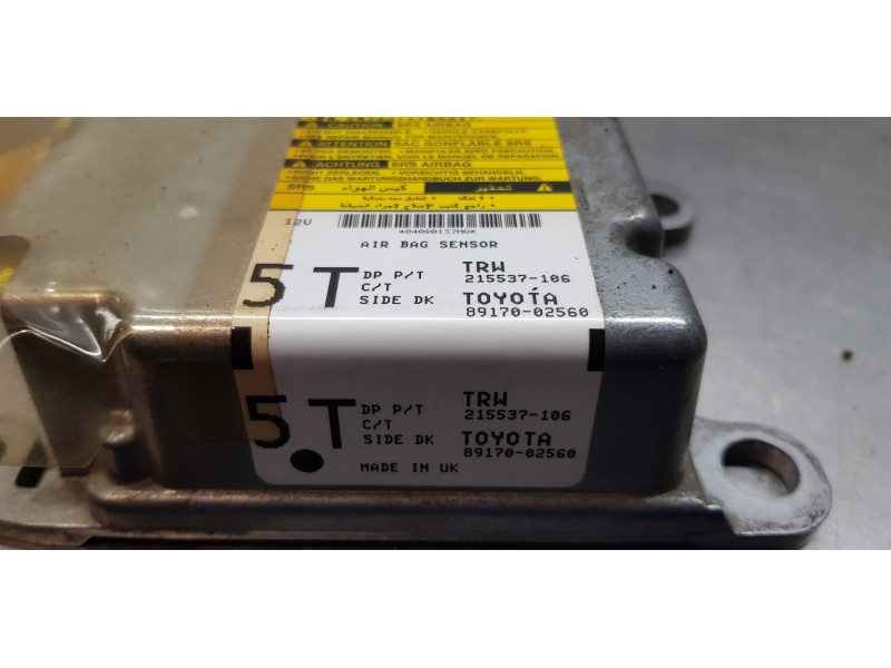 Recambio de centralita airbag para toyota auris luna+ referencia OEM IAM 8917002560   Recambio de centralita airbag para toyota auris luna+ referencia OEM IAM 8917002560