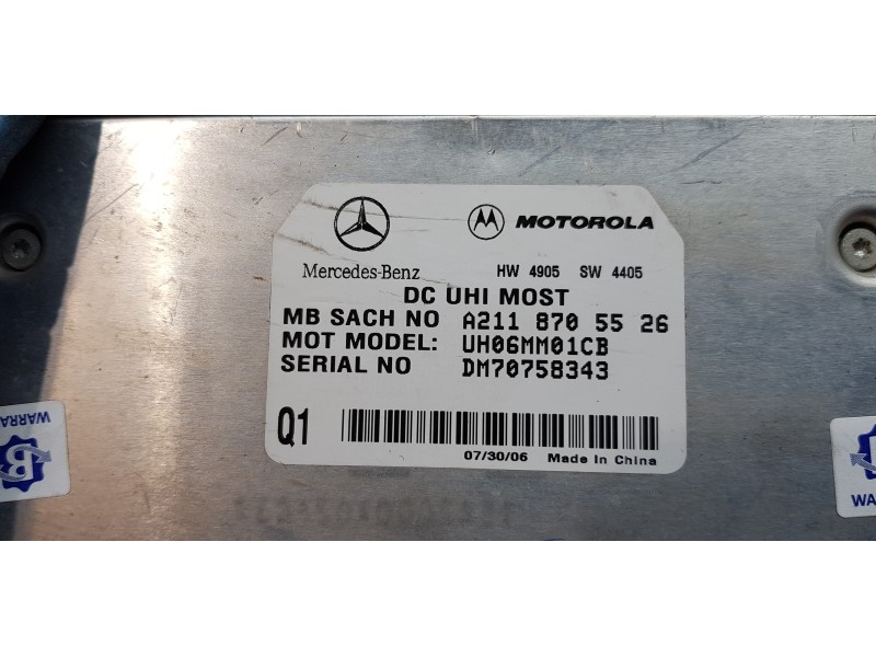 Recambio de modulo electronico para mercedes clase m (w164) 280 / 300 cdi (164.120) referencia OEM IAM A2118705526   Recambio de modulo electronico para mercedes clase m (w164) 280 / 300 cdi (164.120) referencia OEM IAM A2118705526