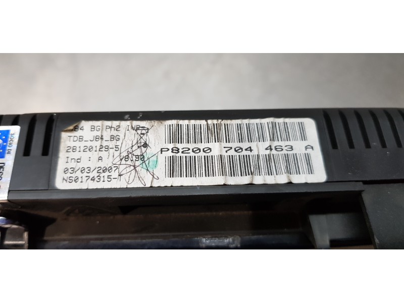 Recambio de cuadro instrumentos para renault scenic ii grand confort dynamique referencia OEM IAM 8200704463A   Recambio de cuadro instrumentos para renault scenic ii grand confort dynamique referencia OEM IAM 8200704463A