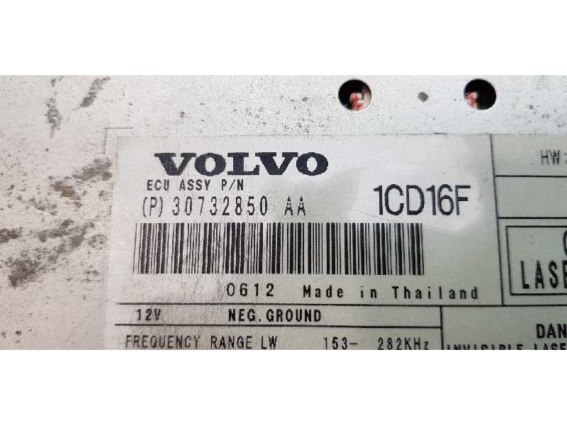 Recambio de sistema audio / radio cd para volvo s40 berlina d5 kinetic referencia OEM IAM 30732850   Recambio de sistema audio / radio cd para volvo s40 berlina d5 kinetic referencia OEM IAM 30732850