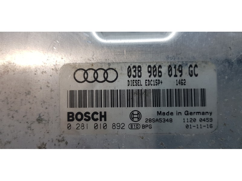 Recambio de centralita motor uce para audi a3 (8l) 1.9 tdi ambiente referencia OEM IAM 038906019GC  