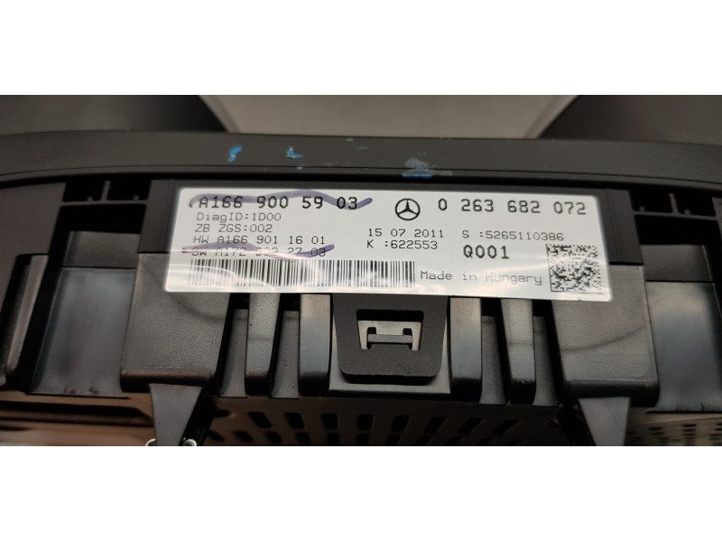 Recambio de cuadro instrumentos para mercedes clase m (w166) ml 350 bluetec (166.004) referencia OEM IAM A1669005903 0263682072 