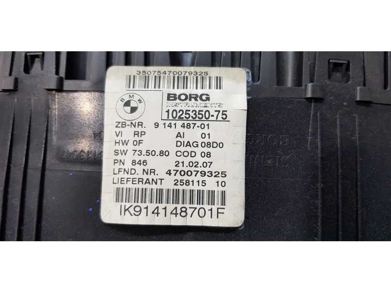 Recambio de cuadro instrumentos para bmw serie 3 berlina (e90) 320d referencia OEM IAM 914148701   Recambio de cuadro instrumentos para bmw serie 3 berlina (e90) 320d referencia OEM IAM 914148701
