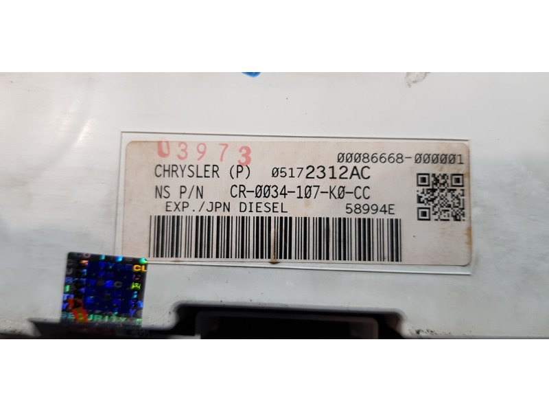 Recambio de cuadro instrumentos para jeep gr. cherokee (wh) 3.0 crd laredo referencia OEM IAM 5172312AC  