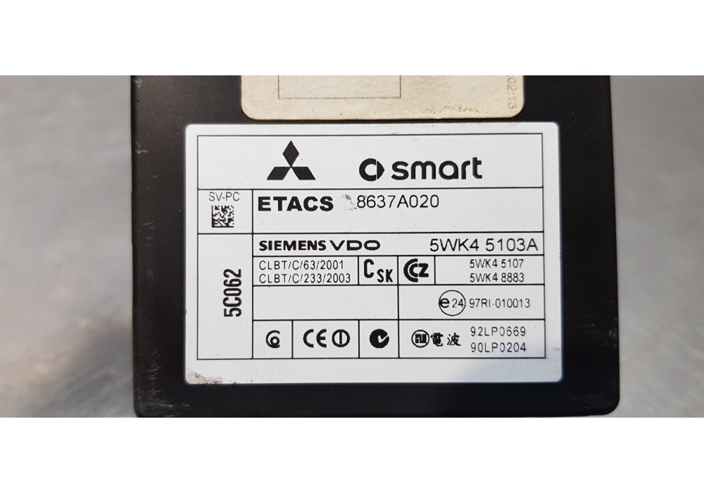 Recambio de caja reles / fusibles para mitsubishi colt berlina 3 (cz) 1.1 inform referencia OEM IAM 8637A020  