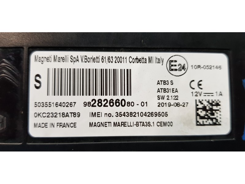 Recambio de modulo electronico para citroen c4 grand picasso spacetourer referencia OEM IAM 9828266080  