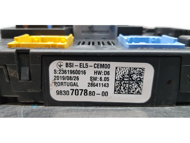 Recambio de caja reles / fusibles para citroen c4 grand picasso spacetourer referencia OEM IAM 9830707880 BSIEL5 28641143