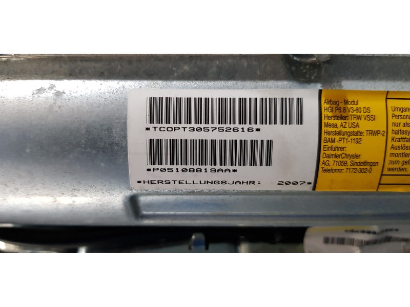 Recambio de kit airbag para chrysler grand voyager limited referencia OEM IAM 68000020AH  