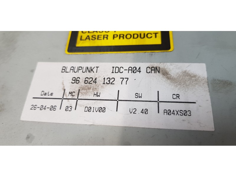 Recambio de sistema audio / radio cd para peugeot 307 break / sw (s1) break xs referencia OEM IAM 9662413277   Recambio de sistema audio / radio cd para peugeot 307 break / sw (s1) break xs referencia OEM IAM 9662413277