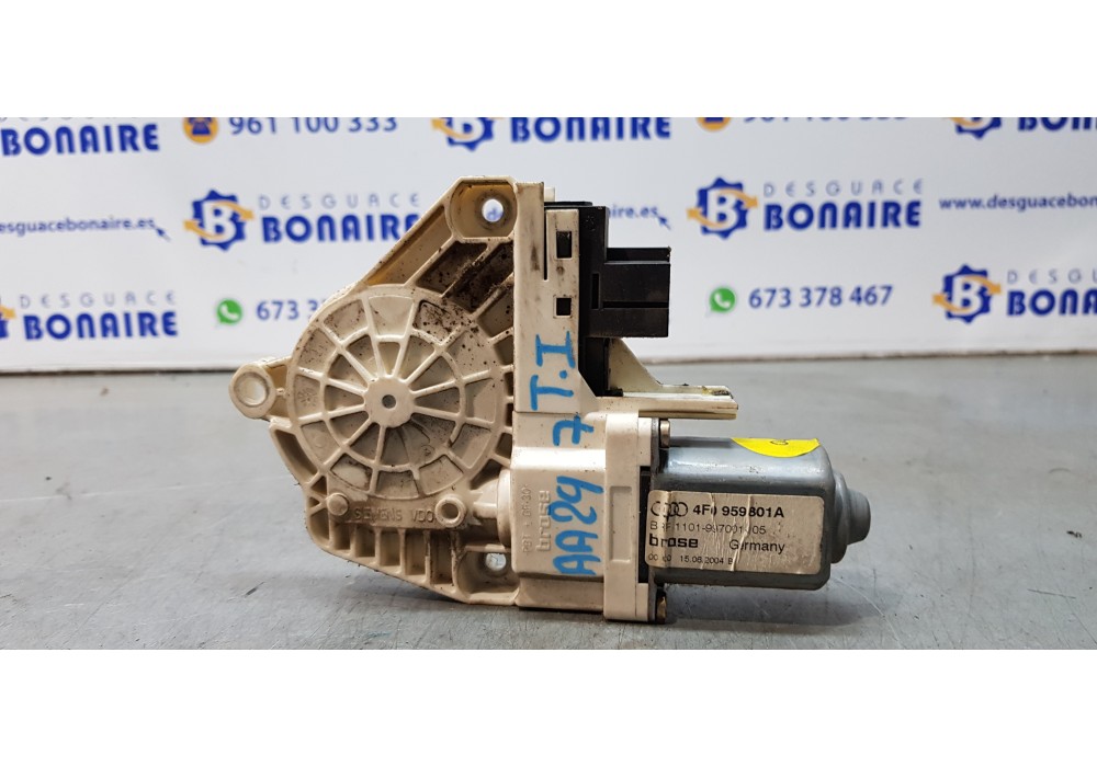 Recambio de motor elevalunas trasero izquierdo para audi a6 berlina (4f2) 3.2 fsi referencia OEM IAM 4F0959801A  