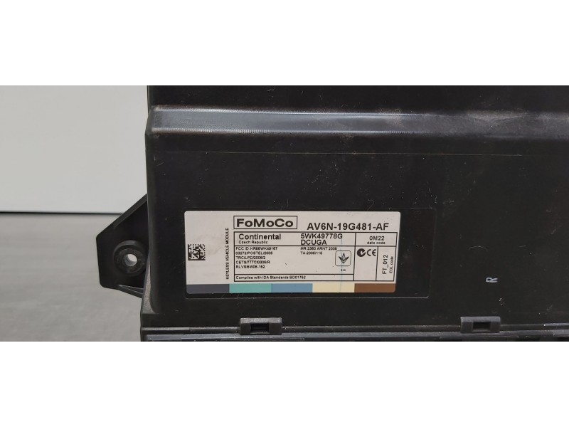 Recambio de modulo electronico para ford grand c-max titanium referencia OEM IAM AV6N19G481AF   Recambio de modulo electronico para ford grand c-max titanium referencia OEM IAM AV6N19G481AF