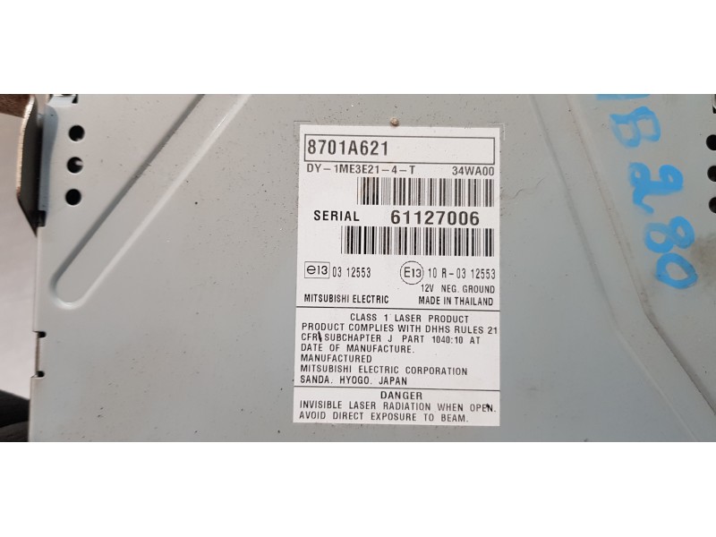 Recambio de sistema audio / radio cd para mitsubishi space star (a00) motion referencia OEM IAM 8701A621  