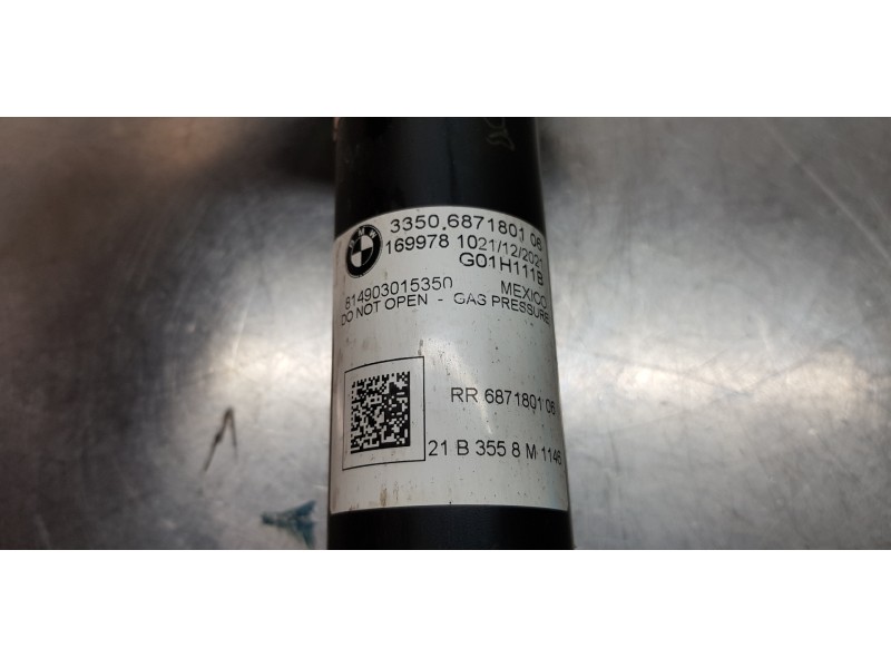 Recambio de amortiguador trasero derecho para bmw serie x3 (g01) xdrive20d referencia OEM IAM 33506871801  