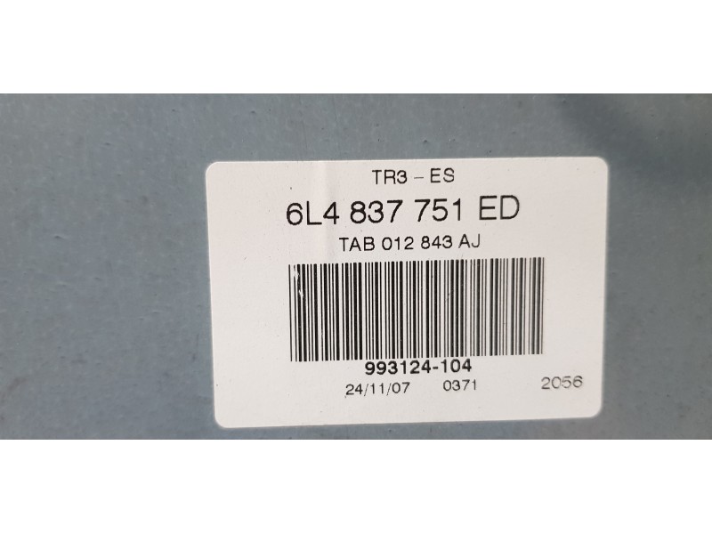 Recambio de elevalunas delantero izquierdo para seat ibiza (6l1) reference referencia OEM IAM 6L4837751ED  