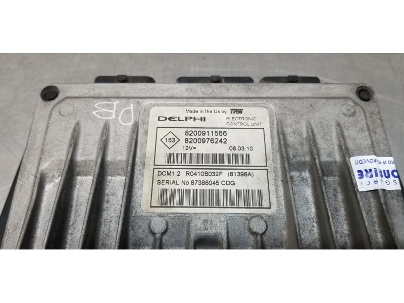 Recambio de centralita motor uce para renault twingo societe referencia OEM IAM 8200911566 8200976242  Recambio de centralita motor uce para renault twingo societe referencia OEM IAM 8200911566 8200976242