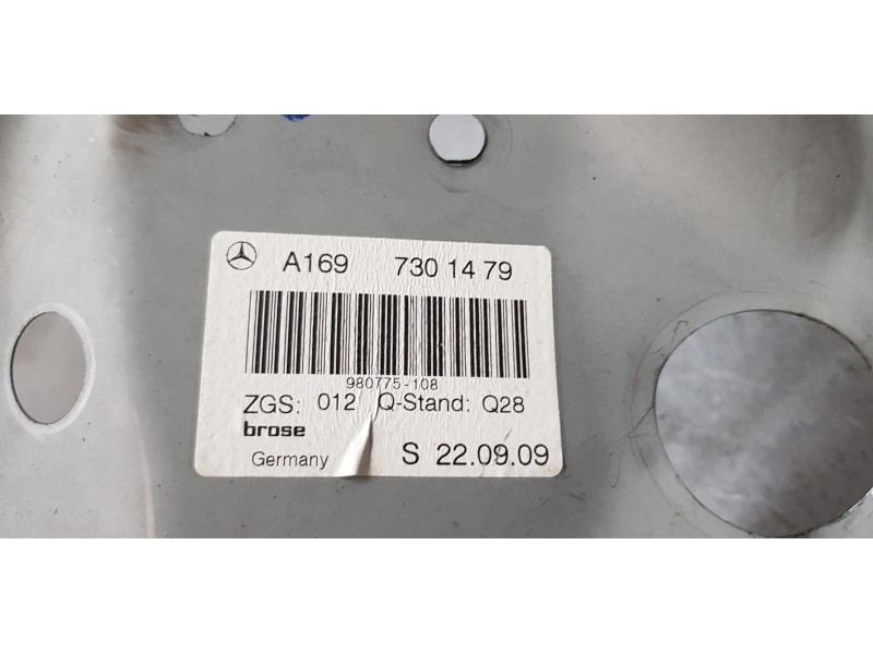 Recambio de elevalunas trasero derecho para mercedes clase a (w169) a 180 cdi (169.007) referencia OEM IAM A1697301479  
