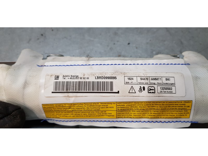 Recambio de airbag cortina delantero izquierdo para opel meriva b cosmo referencia OEM IAM 13250502  