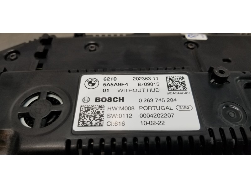 Recambio de cuadro instrumentos para bmw serie x3 (g01) xdrive20d referencia OEM IAM 62105A5A9F4 0263745284 