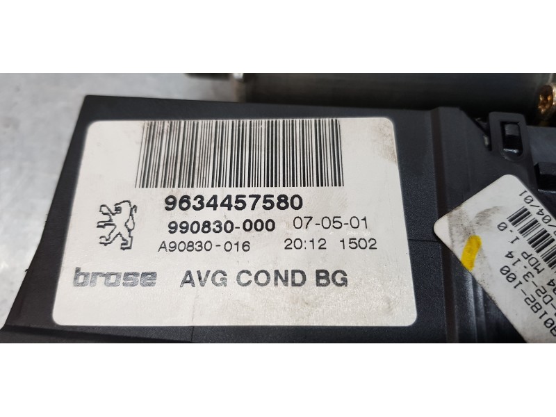 Recambio de motor elevalunas delantero izquierdo para peugeot 307 (s1) xt referencia OEM IAM 9634457580   Recambio de motor elevalunas delantero izquierdo para peugeot 307 (s1) xt referencia OEM IAM 9634457580
