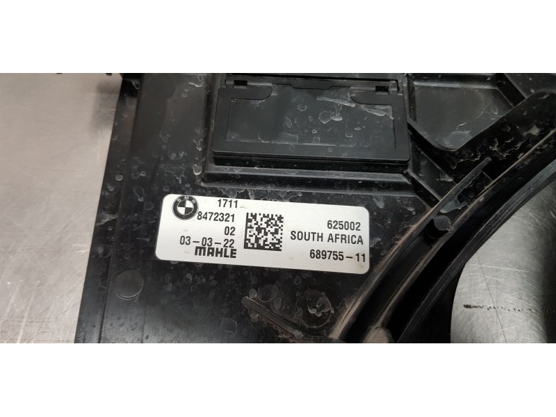 Recambio de electroventilador para bmw serie x3 (g01) xdrive20d referencia OEM IAM 17428472321 17118472321 8686171