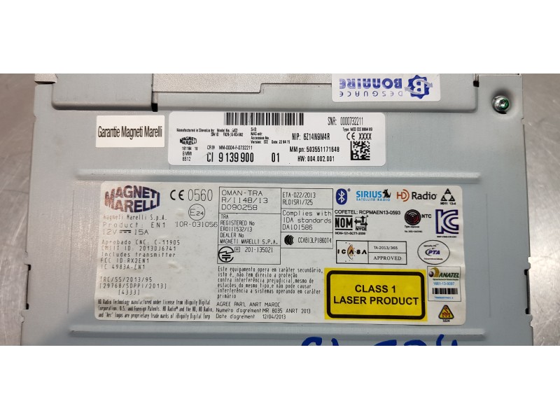 Recambio de sistema audio / radio cd para mini mini 5-trg. (f55) one d referencia OEM IAM 65129139900 9139900 