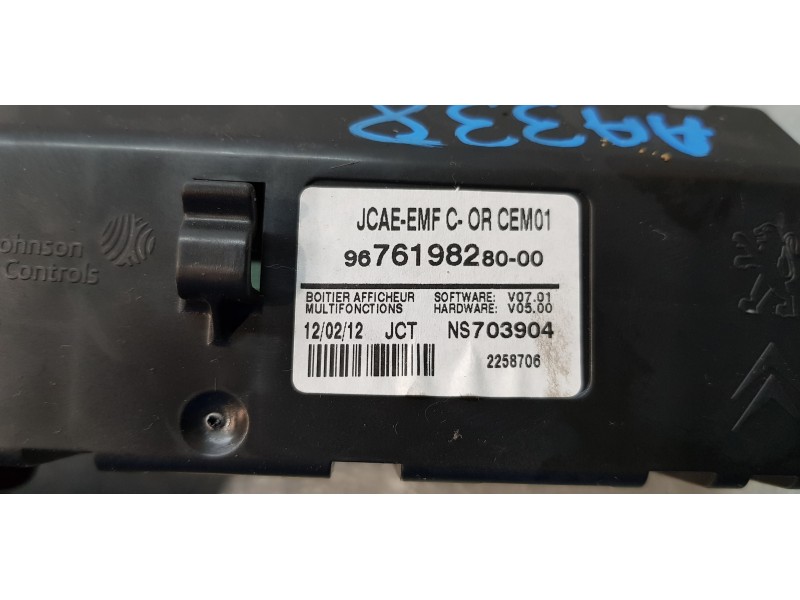 Recambio de pantalla multifuncion para citroen c4 lim. exclusive referencia OEM IAM 9676198280  