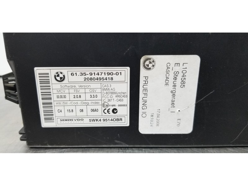 Recambio de modulo electronico para bmw x5 (e70) 3.0d referencia OEM IAM 61359147190  
