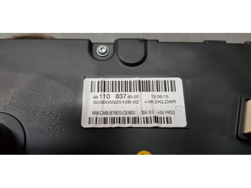 Recambio de cuadro instrumentos para citroen c4 picasso seduction referencia OEM IAM 9811083780   Recambio de cuadro instrumentos para citroen c4 picasso seduction referencia OEM IAM 9811083780