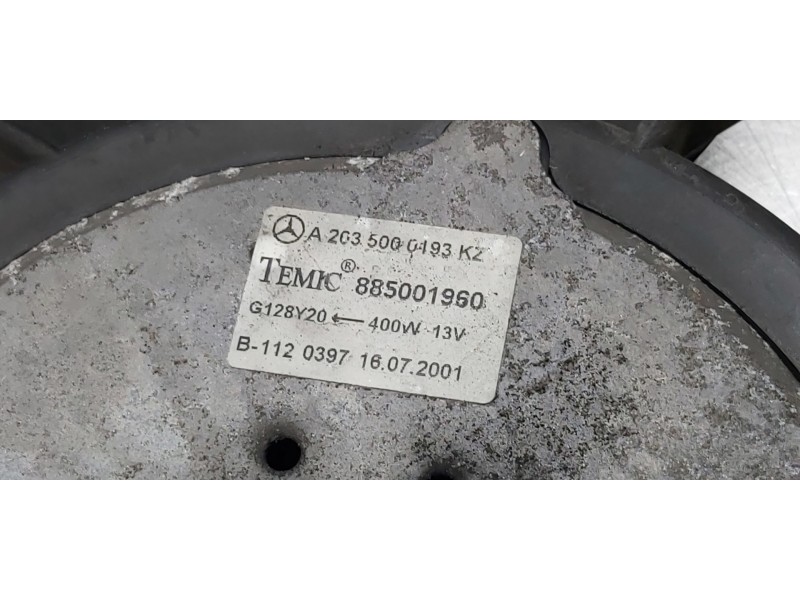 Recambio de electroventilador para mercedes clase c (w203) berlina 200 cdi (203.004) referencia OEM IAM A2035000293 A2035000193  Recambio de electroventilador para mercedes clase c (w203) berlina 200 cdi (203.004) referencia OEM IAM A2035000293 A2035000193