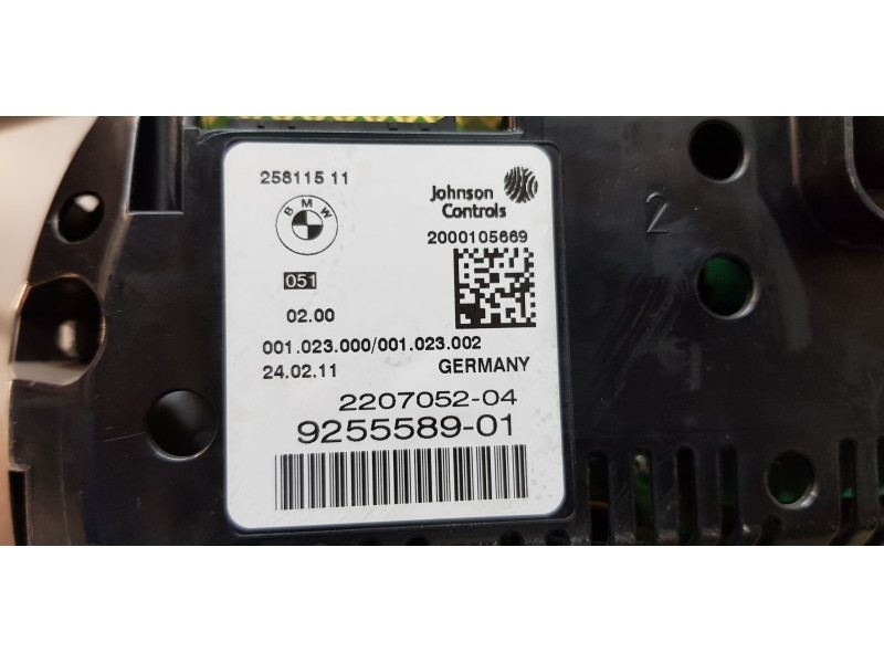 Recambio de cuadro instrumentos para bmw serie 5 lim. (f10) 530d referencia OEM IAM 9255589  