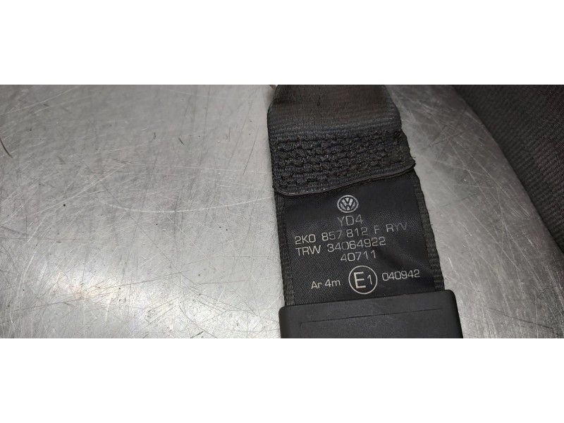 Recambio de cinturon seguridad trasero derecho para volkswagen caddy ka/kb (2k) life referencia OEM IAM 2K0857812FRYV   Recambio de cinturon seguridad trasero derecho para volkswagen caddy ka/kb (2k) life referencia OEM IAM 2K0857812FRYV