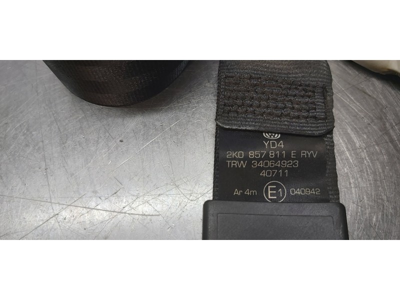 Recambio de cinturon seguridad trasero izquierdo para volkswagen caddy ka/kb (2k) life referencia OEM IAM 2K0857811ERYV  