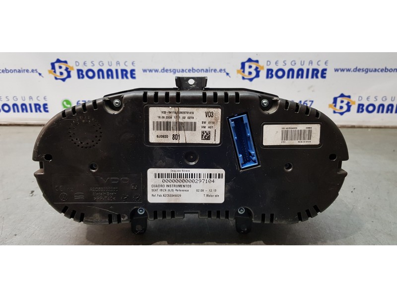 Recambio de cuadro instrumentos para seat ibiza (6j5) reference referencia OEM IAM A2C53349029  