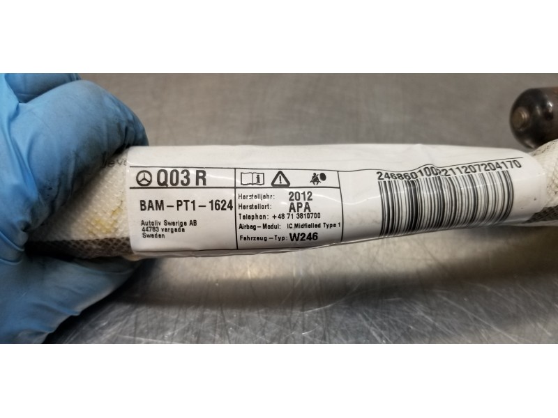 Recambio de airbag cortina delantero derecho para mercedes clase b (w246) b 200 cdi be (246.201) referencia OEM IAM A2468601002 