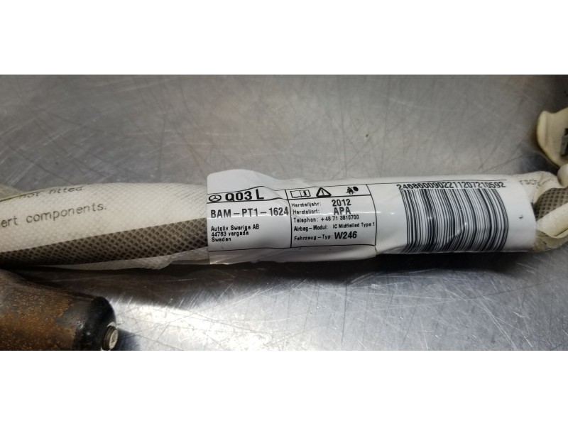 Recambio de airbag cortina delantero izquierdo para mercedes clase b (w246) b 200 cdi be (246.201) referencia OEM IAM A246860090