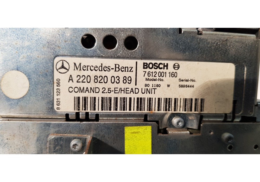Recambio de sistema audio / radio cd para mercedes clase s (w220) berlina 500 (220.075) referencia OEM IAM A2208200389  
