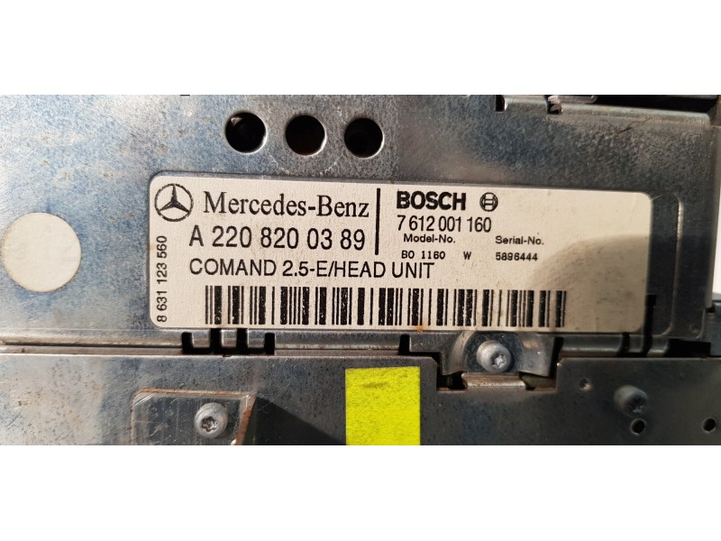 Recambio de sistema audio / radio cd para mercedes clase s (w220) berlina 500 (220.075) referencia OEM IAM A2208200389   Recambio de sistema audio / radio cd para mercedes clase s (w220) berlina 500 (220.075) referencia OEM IAM A2208200389