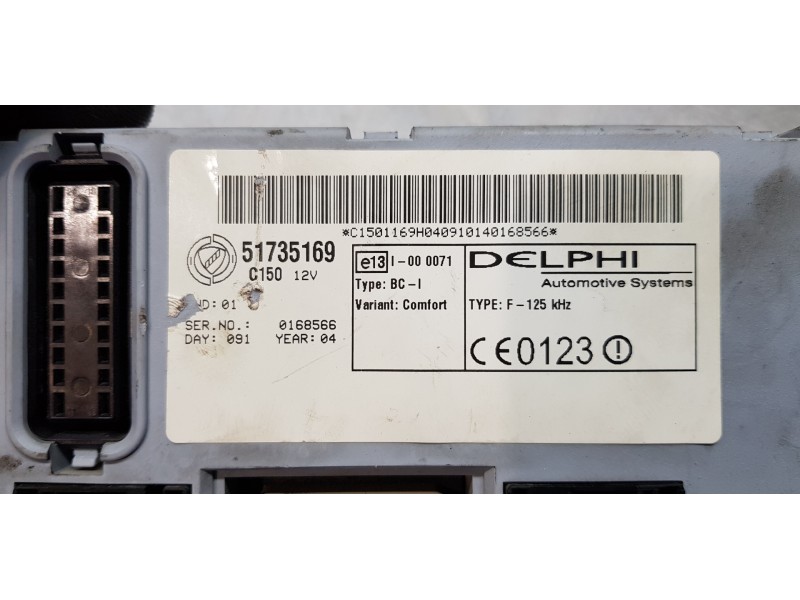 Recambio de modulo confort para fiat doblo cargo (223) 1.9 jtd sx furg. panorama referencia OEM IAM 51735169  