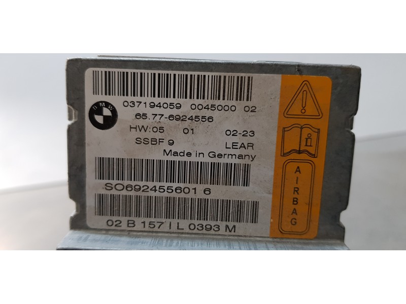 Recambio de centralita airbag para bmw serie 7 (e65/e66) 735i referencia OEM IAM 65776924556   Recambio de centralita airbag para bmw serie 7 (e65/e66) 735i referencia OEM IAM 65776924556