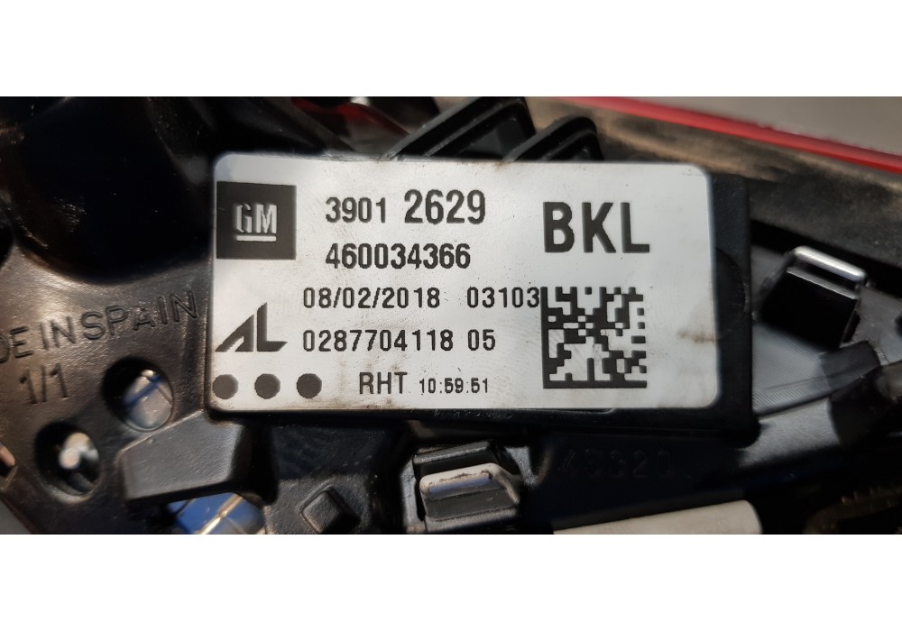 Recambio de piloto trasero izquierdo interior para opel corsa e business referencia OEM IAM 39012630   Recambio de piloto trasero izquierdo interior para opel corsa e business referencia OEM IAM 39012630