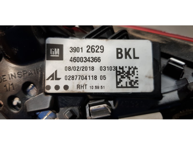 Recambio de piloto trasero izquierdo interior para opel corsa e business referencia OEM IAM 39012630   Recambio de piloto trasero izquierdo interior para opel corsa e business referencia OEM IAM 39012630