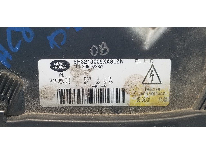 Recambio de faro izquierdo para land rover range rover sport v6 td se referencia OEM IAM XBC501733LZN 6H3213005XA8LZN 