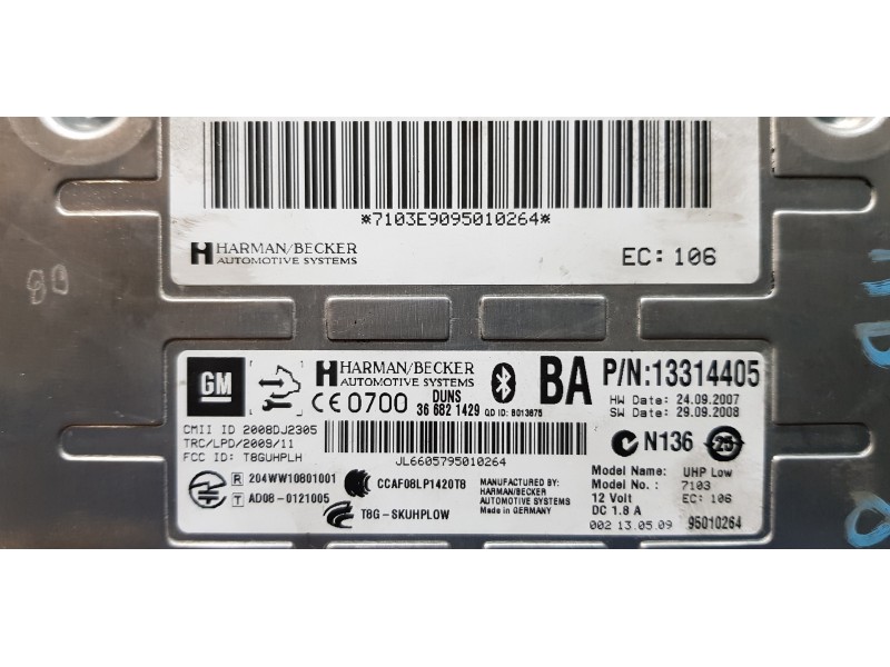 Recambio de modulo electronico para opel insignia berlina edition referencia OEM IAM 13314405  