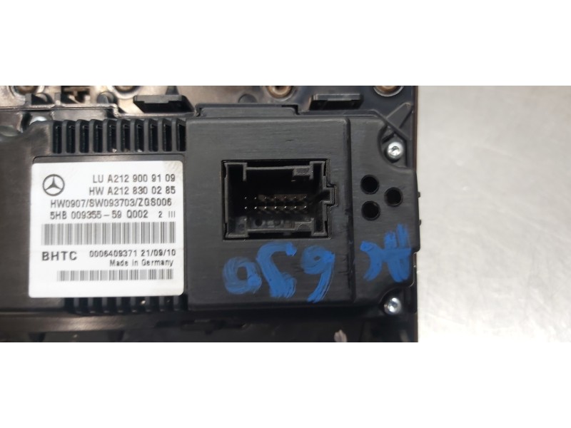 Recambio de mando climatizador para mercedes clase e (w212) lim. 220 cdi blueefficiency (212.002) referencia OEM IAM A2129009109